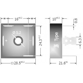 Híd egyenirányító TRU COMPONENTS TC-DB25-12 1200 V 25 A Háromfázisú