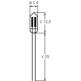 Glimmlámpa izzó 0.25W 230V Tru Components 1590385 2. kép