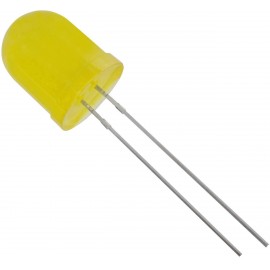 LED, Tru Components, 10 mm, szórt, sárga, 550 mcd