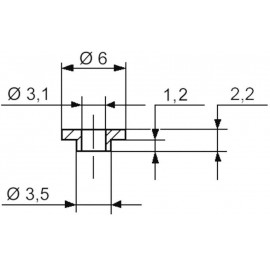 Alkatrészlábszigetelő hüvely 6 mm, 3.5 mm TRU COMPONENTS TC-V5359-203
