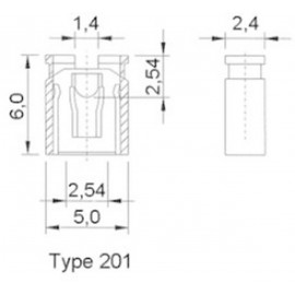 Jumper, áthidaló, Tru Components, fekete, RM 2,54, 1560846 2. kép