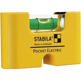 Stabila mágneses zsebvízmérték, mini vízmérték 7 cm-es 1 mm/m Stabila POCKET ELECTRIC 17775