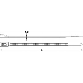 Kábelkötöző 250 mm natúr Nyitható Tru Components 1592878 TC-HV250S203 100 db 2. kép