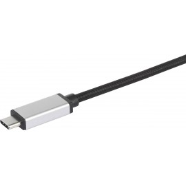 USB 3.1 kábel, 1x USB C dugó - 1x USB 3.0 alj A, ezüst, Renkforce 2. kép