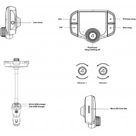 Bluetooth FM transzmitter kihangosító funkcióval, Renkforce RF-FMD-01 7. kép