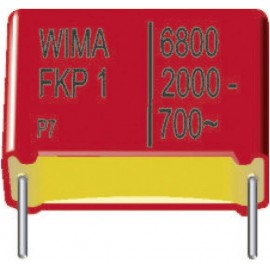 FKP fóliakondenzátor, radiális, álló 220 pF 63 V/DC 5 % RM 5 mm 7,2 x 4,5 x 6 mm Wima FKP2C002201D00