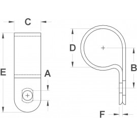 Kábelrögzítő bilincs, csavaros, fehér, TRU COMPONENTS 1593062 TC-UC0203 2. kép