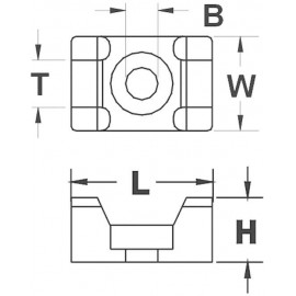 Kábelrögzítő, csavaros, fehér, TRU COMPONENTS 1593056 TC-HC1S203 2. kép