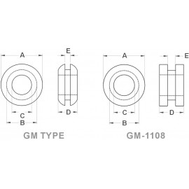 Kábelátvezető, nyitott, Ø max. 10,5 mm PVC, fekete, TRU COMPONENTS TC-GMR1410203 2. kép