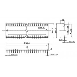 IC foglalat RM 7.62 mm 8 pól., Econ Connect ICFG8 2. kép