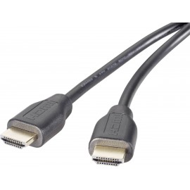 SpeaKa Professional HDMI Csatlakozókábel [1x HDMI dugó - 1x HDMI dugó] 0.50 m Fekete