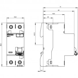 Siemens 5SV36148KL FI védőkapcsoló 40 A 0.3 A 230 V 3. kép