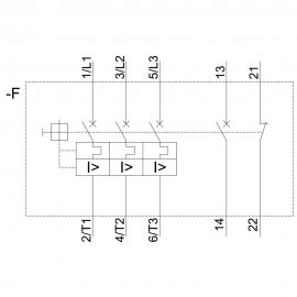 Teljesítménykapcsoló 1 db Siemens 3RV2031-4XB15 Beállítási tartomány (áram): 49 - 59 A Kapcsolási fe 3. kép