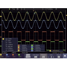 VOLTCRAFT DSO-6104F Digitális oszcilloszkóp 100 MHz 4 csatornás 1 GSa/mp 40000 kpts 8 bit Digitális  14. kép