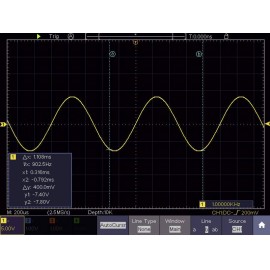 VOLTCRAFT DSO-6204E Digitális oszcilloszkóp 200 MHz 4 csatornás 1 GSa/mp 40000 kpts 8 bit Digitális  8. kép