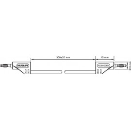 rendkívül rugalmasMérővezeték[Lamellás dugó, 2 mm-Lamellás dugó, 2 mm]30 cm Sárga MSB-200 2.2 A 3. kép