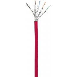 RJ45 Hálózat Csatlakozókábel CAT 6A S/FTP 15.00 cm Piros Védővel, Lángálló Basetech 4. kép