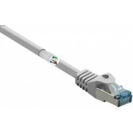 RJ45 Hálózat Csatlakozókábel CAT 6A S/FTP 0.50 m Szürke Védővel, Lángálló Basetech