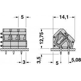 Phoenix Contact ZFKDS 1,5C-5,0 Rugóerős kapocstömb 1.50 mm² Pólusszám 1 Zöld 1 db 2. kép