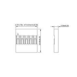 econ connect Hüvelyház panel Pólusok száma 3 Raszterméret: 2.54 mm CG3 1 db Bulk 6. kép