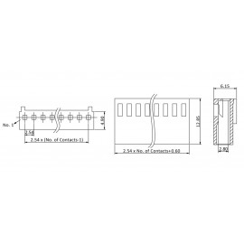 econ connect Hüvelyház panel Pólusok száma 3 Raszterméret: 2.54 mm CV3 1 db Bulk 5. kép