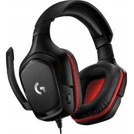 Logitech Gaming G332 Headset játékhoz 3,5 mm-es jack Vezetékes Over Ear Fekete, Piros 2. kép