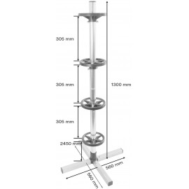 Keréktartó abroncsfa, keréktartó állvány, max. 285 mm abroncsig 50207 3. kép