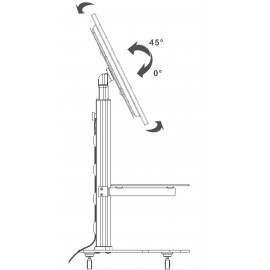 Dönthető TV tartó gurulós kocsi 81,3 - 139,7 cm 32 - 55 SpeaKa Professional 9. kép