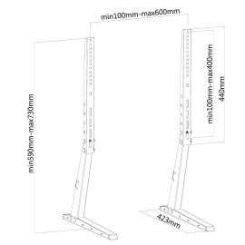 Asztali TV talp 94-177,8 cm (37-70) merev SpeaKa Professional SP-6644608 7. kép