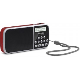 TechniSat Techniradio RDR N/A AUX, USB Zseblámpa Fekete, Piros