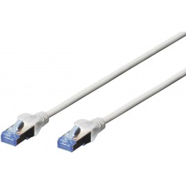 RJ45 Hálózat Csatlakozókábel CAT 5e F/UTP 0.50 m Szürke sodort érpár Digitus