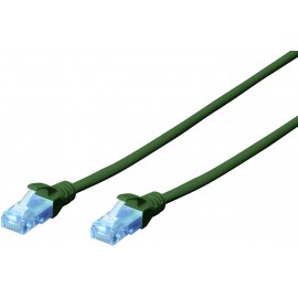 RJ45 Hálózat Csatlakozókábel CAT 5e U/UTP 0.50 m Zöld sodort érpár Digitus