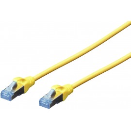 RJ45 Hálózat Csatlakozókábel CAT 5e SF/UTP 0.50 m Sárga sodort érpár Digitus