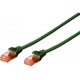 RJ45 Hálózat Csatlakozókábel CAT 6 U/UTP 0.50 m Zöld sodort érpár Digitus