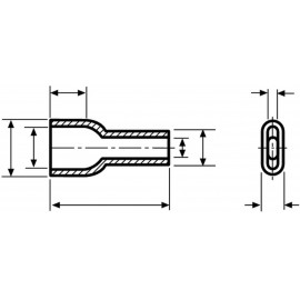 HellermannTyton HV4824 PVC-FR BK 2000 Védősapka Szorítási átmérő (max.) 8 mm PVC Fekete 1 db 2. kép