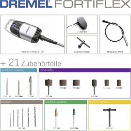 DREMEL Multi Fortiflex 9100-21 Többfunkciós, akasztós fúró, csiszoló, gravírozó készlet pedállal 230 9. kép