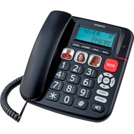 Emporia KFT19 Vezetékes telefon időseknek Fekete