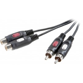 SpeaKa Professional RCA Audio Hosszabbítókábel [2x RCA dugó - 2x RCA alj] 5.00 m Fekete