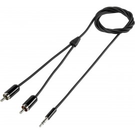 SpeaKa Professional RCA / Jack Audio Csatlakozókábel [2x RCA dugó - 1x Jack dugó, 3,5 mm-es] 0.80 m 