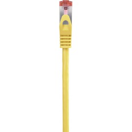 RJ45 Hálózat Csatlakozókábel CAT 6 S/FTP 15.00 cm Sárga Védővel, Aranyozatt érintkező, Lángálló Renk