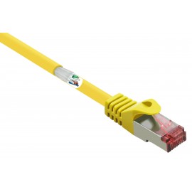 RJ45 Hálózat Csatlakozókábel CAT 6 S/FTP 15.00 cm Sárga Védővel, Aranyozatt érintkező, Lángálló Renk 2. kép