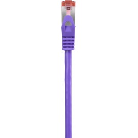 RJ45 Hálózat Csatlakozókábel CAT 6 S/FTP 15.00 cm Viola Védővel, Aranyozatt érintkező, Lángálló Renk