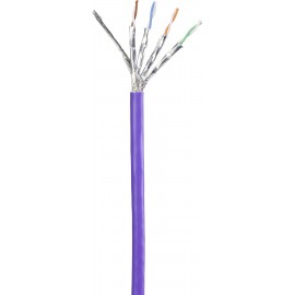 RJ45 Hálózat Csatlakozókábel CAT 6 S/FTP 15.00 cm Viola Védővel, Aranyozatt érintkező, Lángálló Renk 5. kép