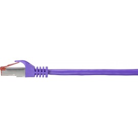 RJ45 Hálózat Csatlakozókábel CAT 6 S/FTP 15.00 cm Viola Védővel, Aranyozatt érintkező, Lángálló Renk 6. kép