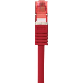 RJ45 Hálózat Csatlakozókábel CAT 6 S/FTP 0.50 m Piros Védővel, Aranyozatt érintkező, Lángálló Renkfo 3. kép