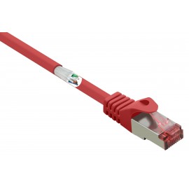 RJ45 Hálózat Csatlakozókábel CAT 6 S/FTP 0.50 m Piros Védővel, Aranyozatt érintkező, Lángálló Renkfo 4. kép