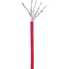 RJ45 Hálózat Csatlakozókábel CAT 6 S/FTP 25.00 cm Piros Védővel, Aranyozatt érintkező, Lángálló Renk 5. kép