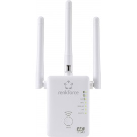 Renkforce WS-WN575A2 Dual Band AC750 WLAN hatótáv növelő 2.4 GHz, 5 GHz Hatótáv növelő, Router, Acce