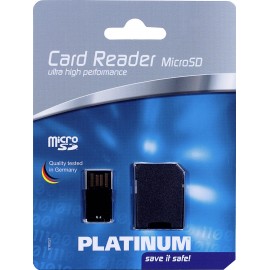 Platinum 177603 Külső memóriakártya olvasó USB 2.0 Fekete