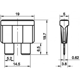 TRU COMPONENTS 8551288 Standard autós laposbiztosíték 30 A Világoszöld 1 db 2. kép